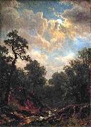 Albert Bierstadt Moonlit_Landscape oil painting artist